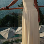 Meshki  “Lyanna” Elegant Cream Strapless Maxi Dress Photo 0