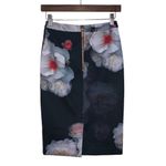 Ted Baker London lieyaa Chelsea black floral print pencil skirt Photo 8