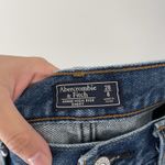 Abercrombie & Fitch Abercrombie Size 28 Blue Frayed Annie High Rise Shorts Denim Jean Photo 5