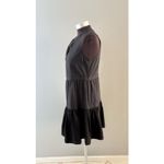 Vineyard Vines Tilly Harbor Seersucker Tiered Dress Small Black Moisture Wicking Photo 4