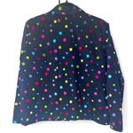 Vintage Embroidered colorful polka dot button down jacket/blazer 100%cotton M Blue Size M Photo 1