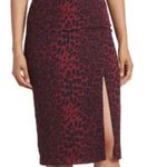 Dress the Population Shaireen Leopard Print Midi Dress Size L NWT Bodycon Photo 0