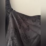 PacSun LA Hearts Black Satin Long Sleeve Bustier Crop Top Flower Butterfly Photo 2