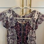 Lucky Brand Felicia Paisley Purple Midi Dress Boho Western Fall cottagecore Photo 6