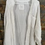 Aerie Pool To Party White Coverup Shirt Photo 1