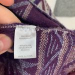 Charming Charlie womens large gray wool aztec fringe cardigan santa fe purple Photo 6