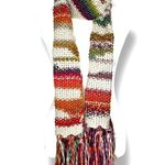 Shiraleah  colorful fringe Long Knit Scarf Photo 0