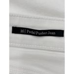 Talbots  Jeans Women's 16 Pedal Pusher Crop White Denim‎ Cotton Coastal Photo 4