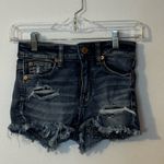 American Eagle  Outfitters Women's Distressed Dark Blue Jean Shorts Photo 1
