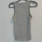 ZARA  Silver Metallic Knit Tank Photo 5