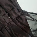 BCBG Paris beaded black tulle rosettes cocktail dress Photo 4