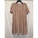 BCBGeneration  Women's Striped Multicolor Short Shift‎ Dress Small Pink Green Photo 1