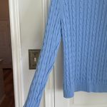 Ll bean cotton cableknit cardigan Blue Size M Photo 10