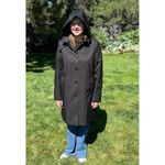 Lauren By Ralph Lauren Waterproof Raincoat Removable Hood Black Womens Large Photo 10