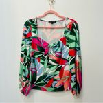 Boston Proper  Palma Rainforest Sweetheart Ring Knit Top size small Photo 2