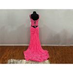 Sherri Hill 56033 Corset Back Off the Shoulder Gown Bright Pink Sz 12 NWOT Photo 4