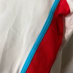 Athletic Works women’s white color stripe v-neck 3/4 sleeve active stretch shirt Photo 2