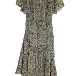 ASTR  the Label Revolve Flutter Sleeve Maxi Dress in Black Daisy Floral Small Photo 2