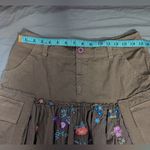 Johnny Was  Floral Embroidered Cargo Skirt Women's Small Khaki Green Photo 4