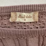 Altar'd State Mauve Crochet Cropped Sweater Bell Sleeves Eyelet, Sz: M (b35) Size M Photo 2