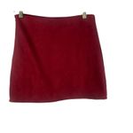 Mi Amici Francesca's Red Faux Suede Embroidered Floral Mini Skirt Women's M Red Size M Photo 4