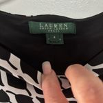 Ralph Lauren Lauren Dress 4 Black White Sleeveless Geometric Knot Sheath Modern Photo 6