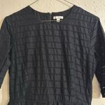 Gap  black eyelet mini short sleeve dress Eyelet Lined with pockets Photo 4