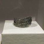 JACK JUDITH  Marcasite Sterling Silver Ring Sz 8 Photo 3