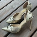 Chase and Chloe Dressy STYLISH GOLD heelsπππ Photo 4