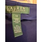 Ralph Lauren Lauren Womens 3/4 Sleeve Blue Twist Knot Dress Size 16 Polyester/El Photo 6