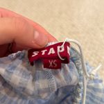 STAUD Blue And White  Backless Mini Dress Photo 2