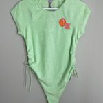 NWT Savage X Fenty Green 70s Ruched Terry Thong Teddy Bodysuit Size M Photo 1