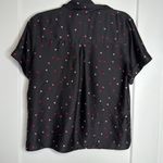 Kate Spade Short Sleeve Black Pajama Shirt with Red and Pink Heart Pattern Photo 4