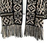 Ruby Rd Fringe Black Brown Abstract Animal Print Cardigan Sweater Size XL Photo 2