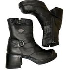 Harley Davidson Double Buckle Side Zip Gypsy Black Boots 85303 Women's Size 10 Photo 5