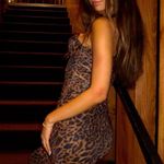 ZARA Maxi Dress Mesh Cheetah Animal print leopard Bodycon Fitted Photo 10