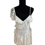 Amanda Uprichard NEW- NWT  Bailee Lace Dress White L Bridal Mini Photo 6