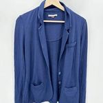 Tart Jacket Women MEDIUM Blue Long Sleeve Two Button Notch Lapel Blazer Photo 0