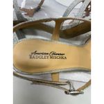 Badgley Mischka Silver Glitter Block Heel Sandals Sparkle Dress Women's Size 11 Photo 10
