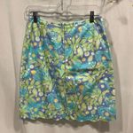 Lilly Pulitzer Y2K fish tropical scalloped edge mini skirt sz 4 Photo 0