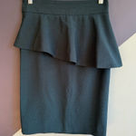 ZARA Dark Green Peplum Pencil Skirt, Size XS, VGUC Photo 0