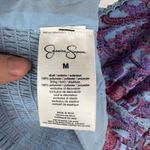 Jessica Simpson NWT‎  Laira Paisley Blouse Sz M Ruched Long Sleeve V Neck Cropped Photo 9