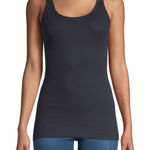 Vince  Gray Favorite Ribbed Tank Top M Photo 0