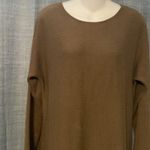 Michael Kors Ladies Sweater size Small Zippered Back. Basic Brown. Gold Accents Photo 1