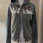 Hollister  Gray Full Zip Ribbed Hoodie Size M Photo 0