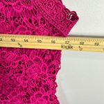 Nanette Lepore  Crochet Lace‎ Top Women Small Hot Pink Floral Boho Coquette Y2K Photo 3