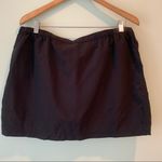 L.L.Bean  Black Nylon Drawstring Skirt Hiking Large L Photo 4