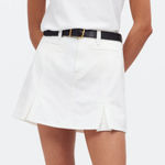 Madewell Denim Pleated Mini Skirt A-line Tile White Size 26 Photo 0