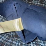 Free People NWOT Houndstooth Plaid Button-Front Cuff Hem Pants Wool Blend Navy Photo 5