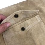 SILX Genuine Suede Cargo Pants Size 4 Tan Camel Leather Professional Clean Photo 11
